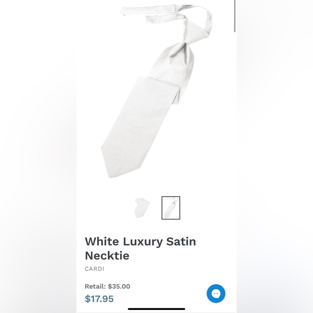 White Classic Satin Tie Wedding Prom Tuxedo Pre Tied clip Adjustable